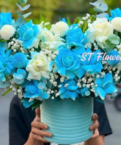 Hộp Hoa Hồng Xanh Dương Mừng Sinh Nhật - Hội Nghị