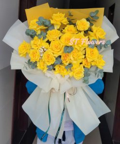 Bó Hoa Hồng Vàng Sang Trọng