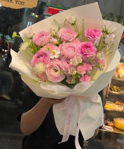 Bó Hoa Hồng Phấn Dịu Dàng
