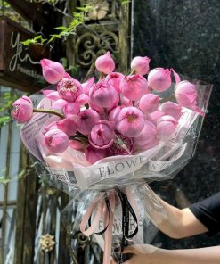 Bó Hoa Sen Hồng Tươi Thắm