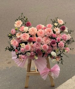 Bó Hoa Hồng & Cẩm Chướng Hồng Pastel