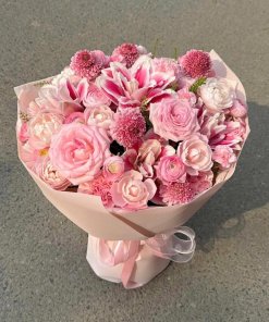 Bó Hoa Hồng & Lily Hồng