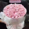 Bó hoa tươi tone hồng pastel sang trọng chúc mừng sinh nhật tại STflowers Quận 7