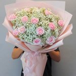 Bó hoa tươi tone hồng pastel lãng mạn, nhẹ nhàng được STflowers thiết kế tại Quận 7